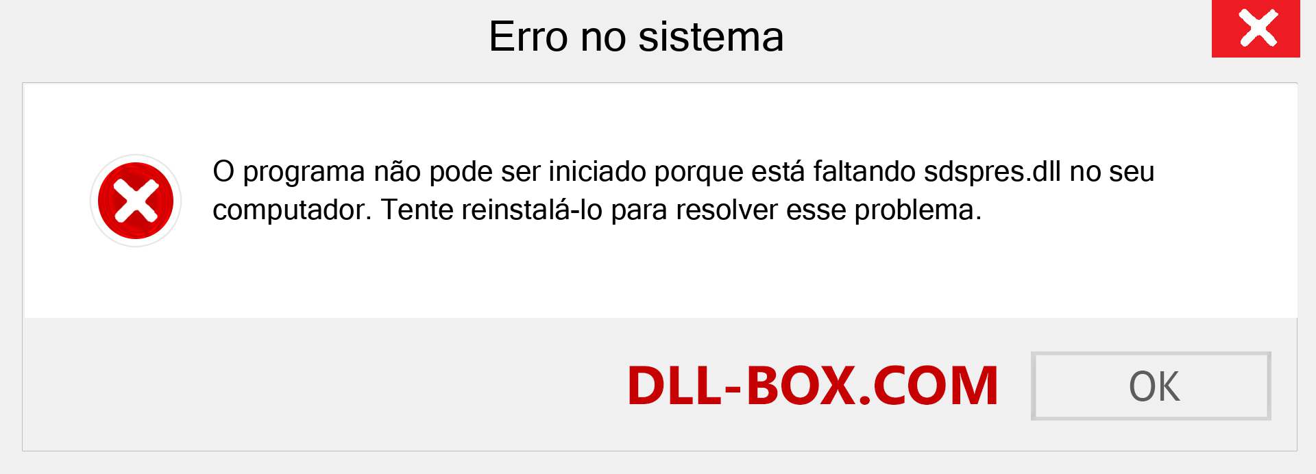 Arquivo sdspres.dll ausente ?. Download para Windows 7, 8, 10 - Correção de erro ausente sdspres dll no Windows, fotos, imagens